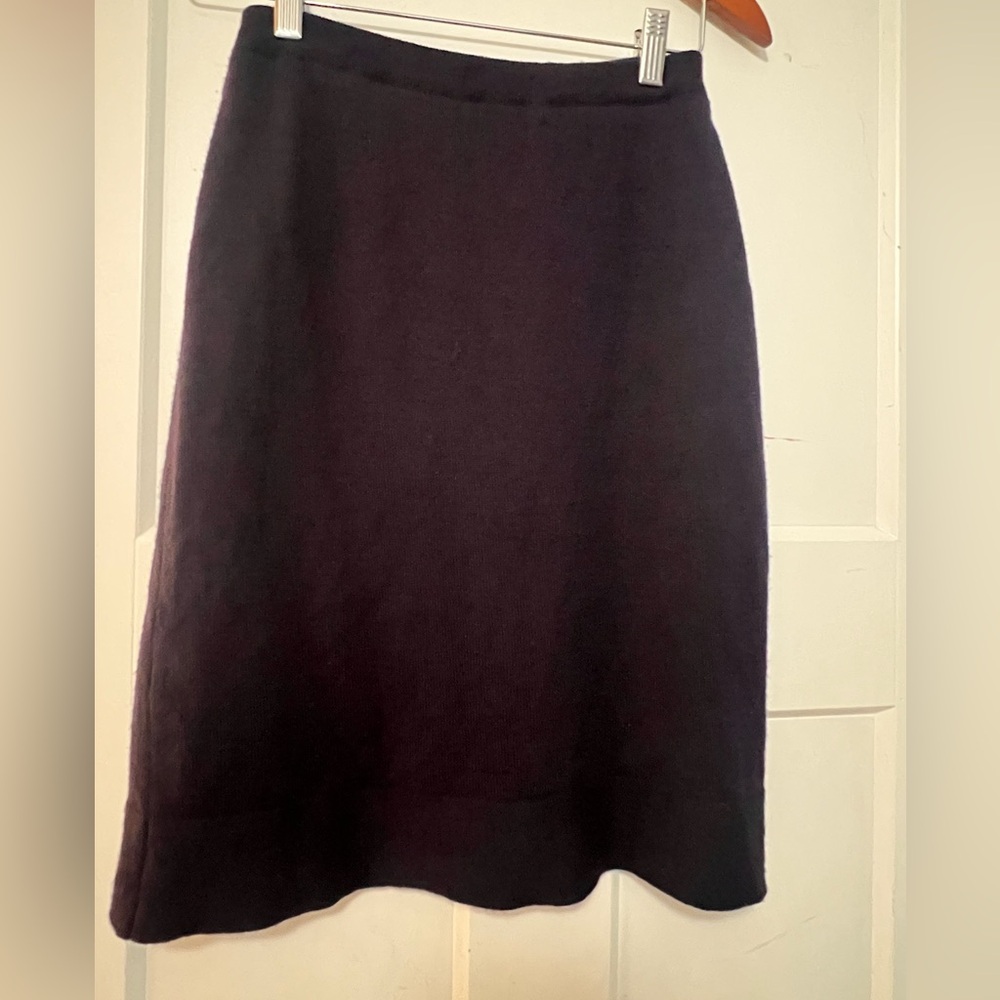 Elegant Purple Plum Eggplant Knit Women's Skirt Aldo Martins S